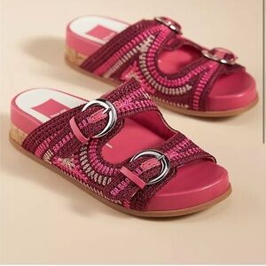 Dolce Vita Ralli Sandals Pink Woven NWOT 6.5
